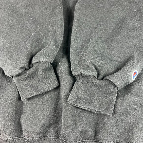 Champion RIT Rochester Technology Tigers Sweatshirt Large Black Faded Crewneck - Picture 4 of 13